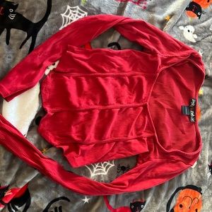 Polly & Esther red corset top